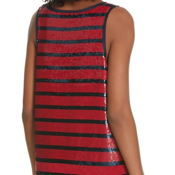 POLO Ralph Luuren Sequin Tank Navy / Red - Picture 2 of 6